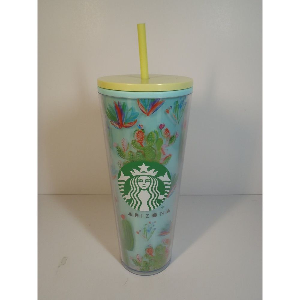 Starbucks Arizona Cactus Acrylic Cold Cup Tumbler Venti 24 oz Been There Series
